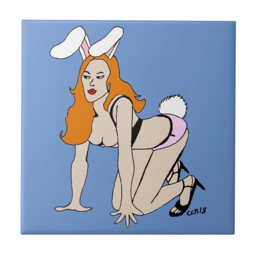 バニーガールセラミックタイル タイル (正面)