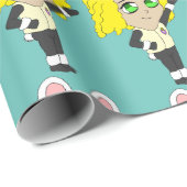 バニーガールチビ（小さくかわいく書いた感じ） ラッピングペーパー (ロールコーナー)