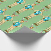 バニーガールボタン ラッピングペーパー (角)