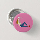 バニーガールボタン 缶バッジ (正面&裏面)