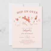 バニーガール誕生日パーティーに飛び乗る 招待状 (正面)