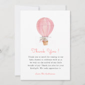 バニーガール赤ちゃんシャワー サンキューカード (正面)