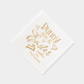 バニーキスイースターの願いパーソナライズされたの名前 箔ナプキン (右)