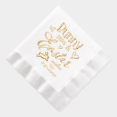 バニーキスイースターの願いパーソナライズされたの名前 箔ナプキン (右)