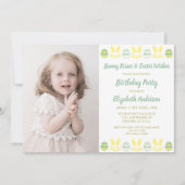 バニーキス&イースターウィッシュ誕生日 招待状 (正面)