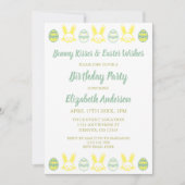 バニーキス&イースターウィッシュ誕生日 招待状 (正面)