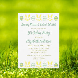 バニーキス&イースターウィッシュ誕生日 招待状