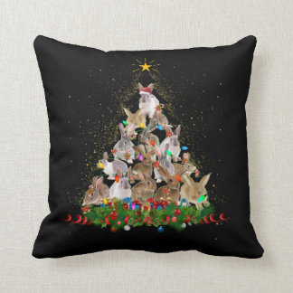 バニーギフト|バニーうさぎのクリスマスツリーが美しい クッション