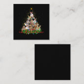 バニーギフト|バニーうさぎのクリスマスツリーが美しい スクエア名刺 (正面/裏面)