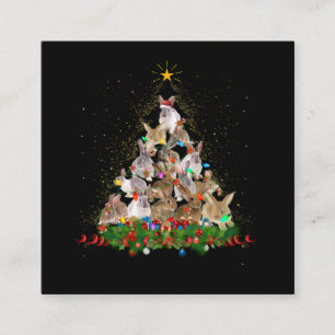 バニーギフト バニーうさぎのクリスマスツリーが美しい スクエア名刺