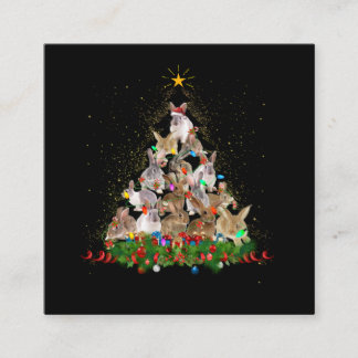 バニーギフト|バニーうさぎのクリスマスツリーが美しい スクエア名刺