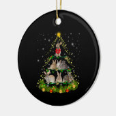 バニーギフト|バニーうさぎのクリスマスツリーライト セラミックオーナメント (左)