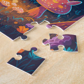 バニークイーンファンタジーフォレストイラストレーション ジグソーパズル (側面)