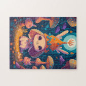 バニークイーンファンタジーフォレストイラストレーション ジグソーパズル (横)