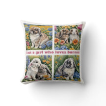 バニークッションが大好きな女の子