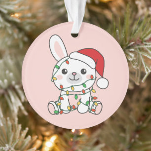 バニークリスマスウィンターアニマルズホリデーバニー オーナメント