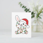 バニークリスマスウィンターアニマルズホリデーバニー シーズンカード (スタンド正面)