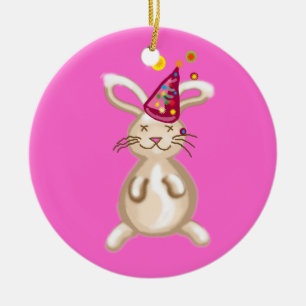 バニークリスマスパーティー セラミックオーナメント