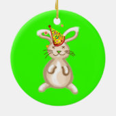 バニークリスマスパーティー セラミックオーナメント (裏面)