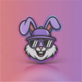 バニークールステッカー:トレンディー&おもしろいデザイン! シール (正面)