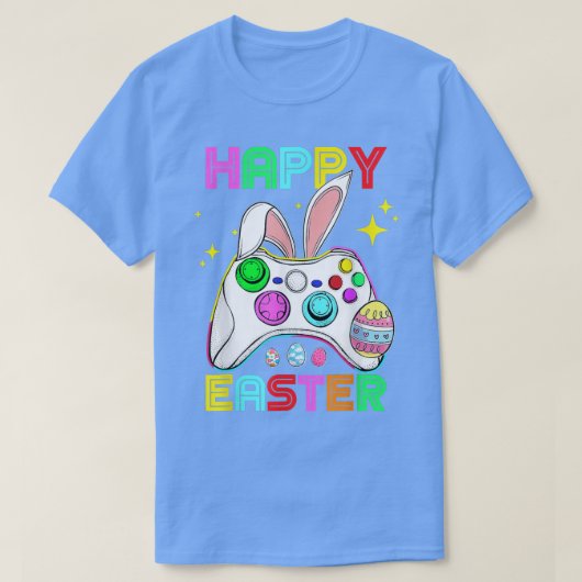 バニーゲームコントローラビデオゲーム愛好家ゲーマーEas Tシャツ (デザイン正面)