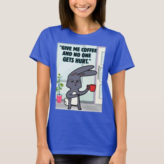 バニーコーヒー引用文 Tシャツ (正面)