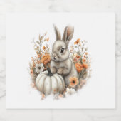 バニーシャツカントリーカボチャ スパークリングワインラベル (シングルラベル)