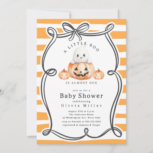 バニーシャワー 招待状 (正面)