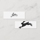 バニーシルエット-背景色を選択 スキニー名刺 (正面/裏面)