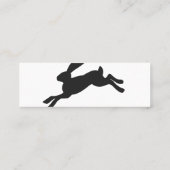 バニーシルエット-背景色を選択 スキニー名刺 (裏面)