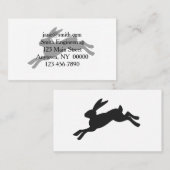 バニーシルエット-背景色を選択 名刺 (正面/裏面)