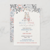 バニージェンダーリビールベビーシャワー招待状 招待状 (正面/裏面)