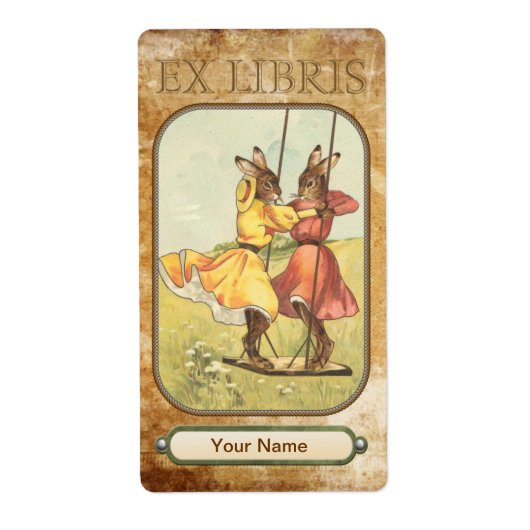 バニースイングブックプレート ラベル (正面)