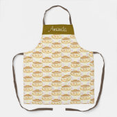 バニースイートデザートシナモンパン エプロン (正面)