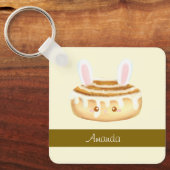 バニースイートデザートシナモンパン キーホルダー (正面)