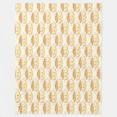 バニースイートデザートシナモンパン フリースブランケット (正面)