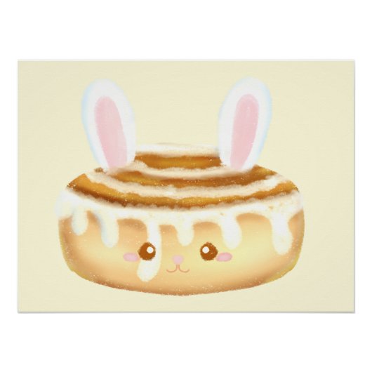 バニースイートデザートシナモンパン ポスター (正面)