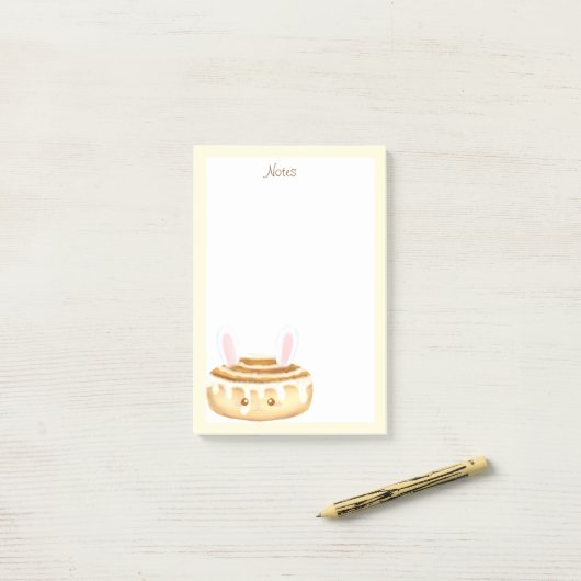 バニースイートデザートシナモンパン ポストイット (デスク上)