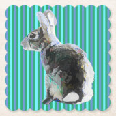 バニーストライプのコースター ペーパーコースター (正面)