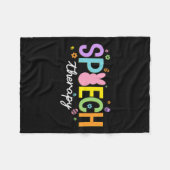 バニースピーチセラピストSlpイースターデイスピーチテラ フリースブランケット (正面(横))