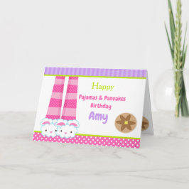 バニースリッパーズパジャマ&パンケーキ誕生日パーティー カード