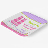 バニースリッパーズパジャマ&パンケーキ誕生日パーティー ペーパープレート (傾斜あり)