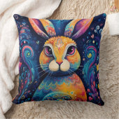 バニースワールとハートブルー クッション (ブランケット)