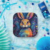 バニースワールとハートブルー ペーパープレート (パーティー)