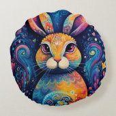 バニースワールとハートブルー ラウンドクッション (裏面)