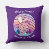 バニースーツのキッズイースターバニーユニコーンBunnicorn クッション (裏面)