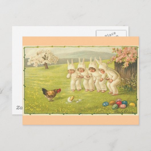 バニースーツを着た子どもたち ポストカード (正面/裏面)