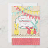 バニーズお祝いイースター招待状 招待状 (正面)