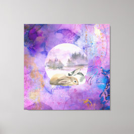 バニーズインラベンダードリーム キャンバスプリント