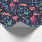 バニーズイン宇宙包装紙 ラッピングペーパー (角)